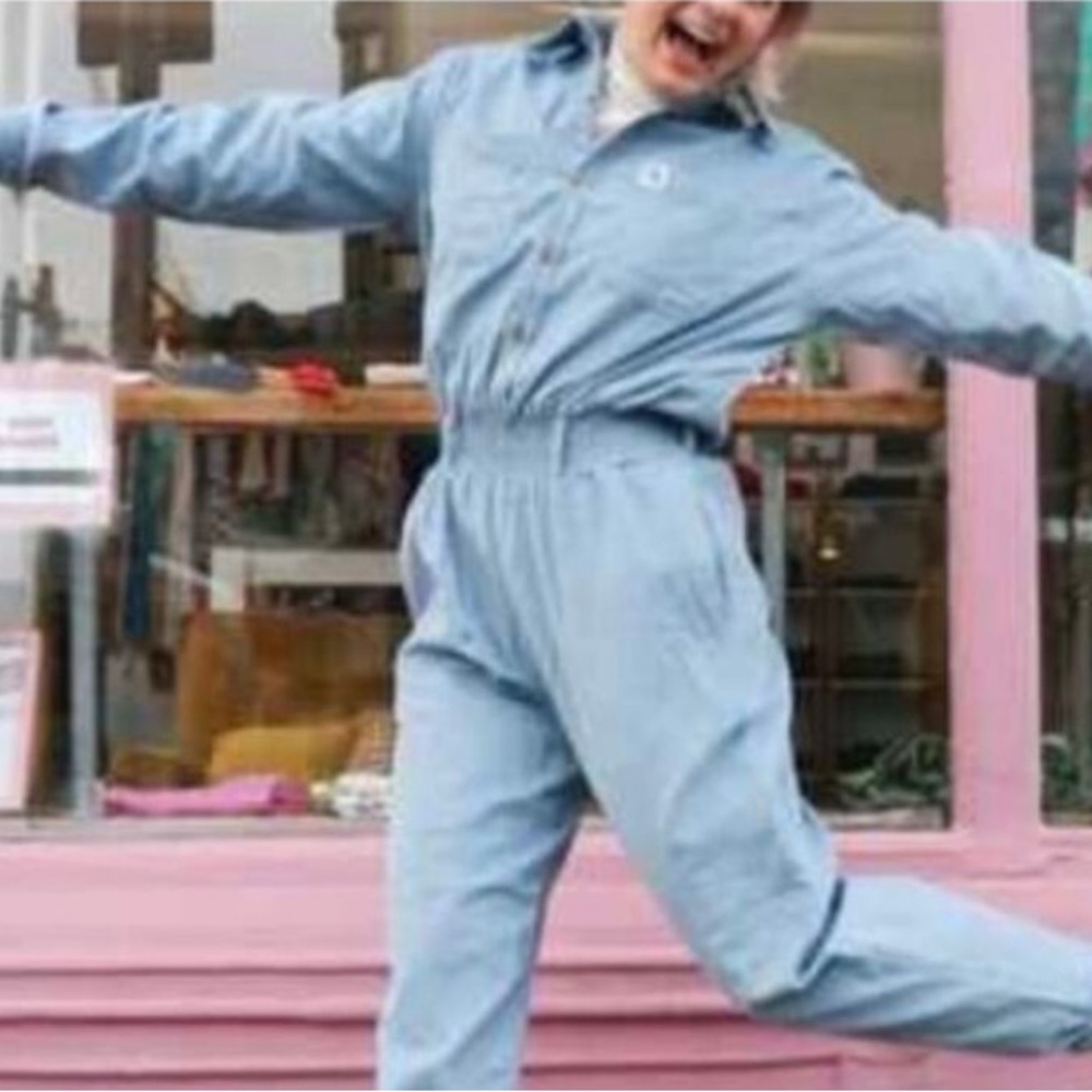 Lucy & Yak Jumpsuit boiler suit Medium Blue 100% Cotton